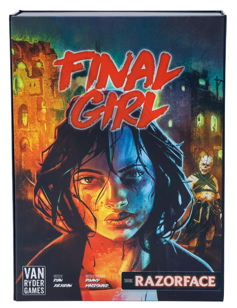 Van Ryder Games Razorface killer artwork promises tense confrontations and strategic decisions.