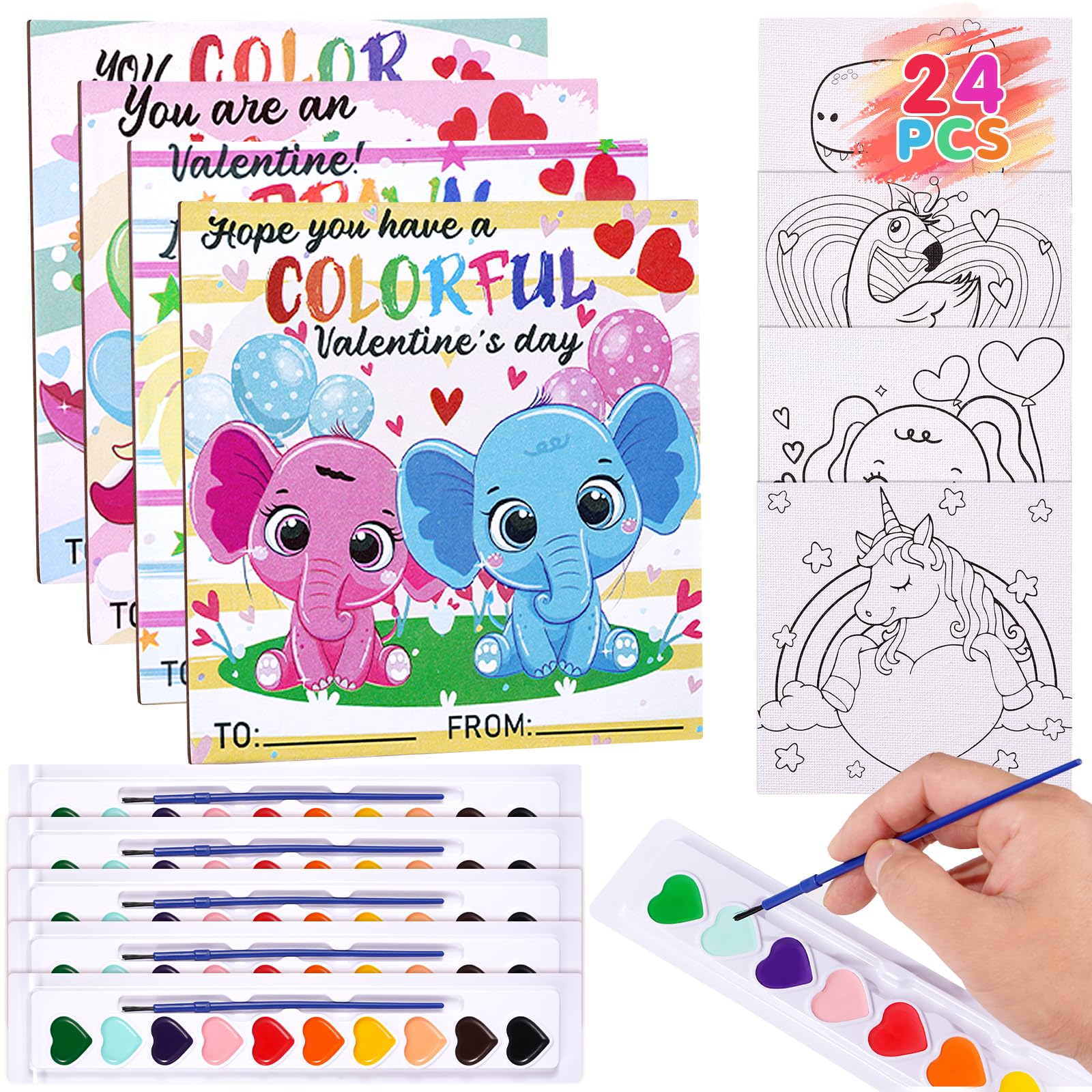 Vanblue classroom gift pack ideal for Valentine exchanges and art sessions.