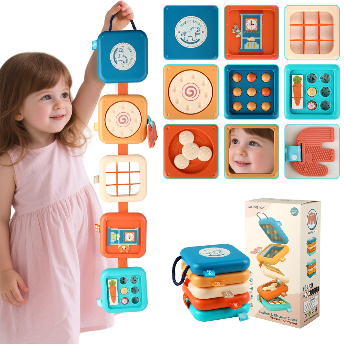 Vanchief Busy Board folding design shown for travel play on the go.