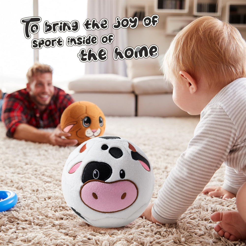 VangeBow Cow Plush Ball features a cute spotted design that sparks imagination.