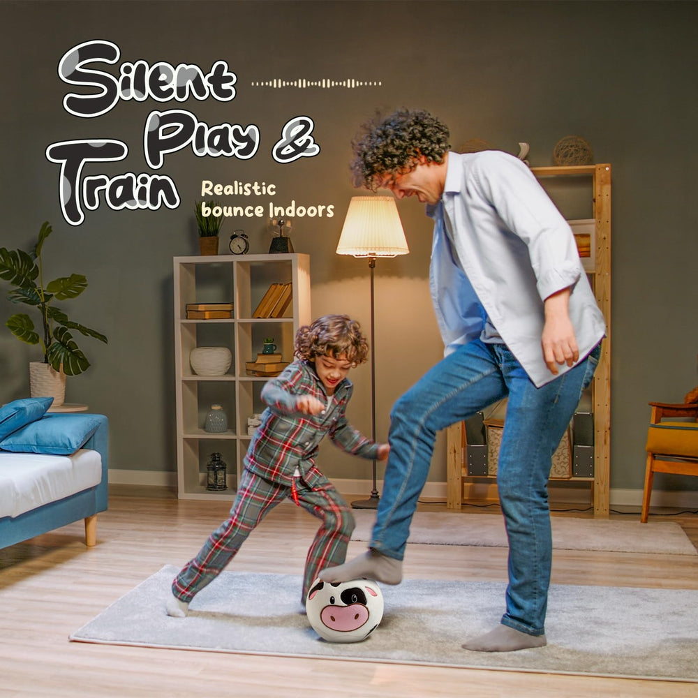 VangeBow Cow Plush Ball is suitable for indoor kitchen play with minimal noise.