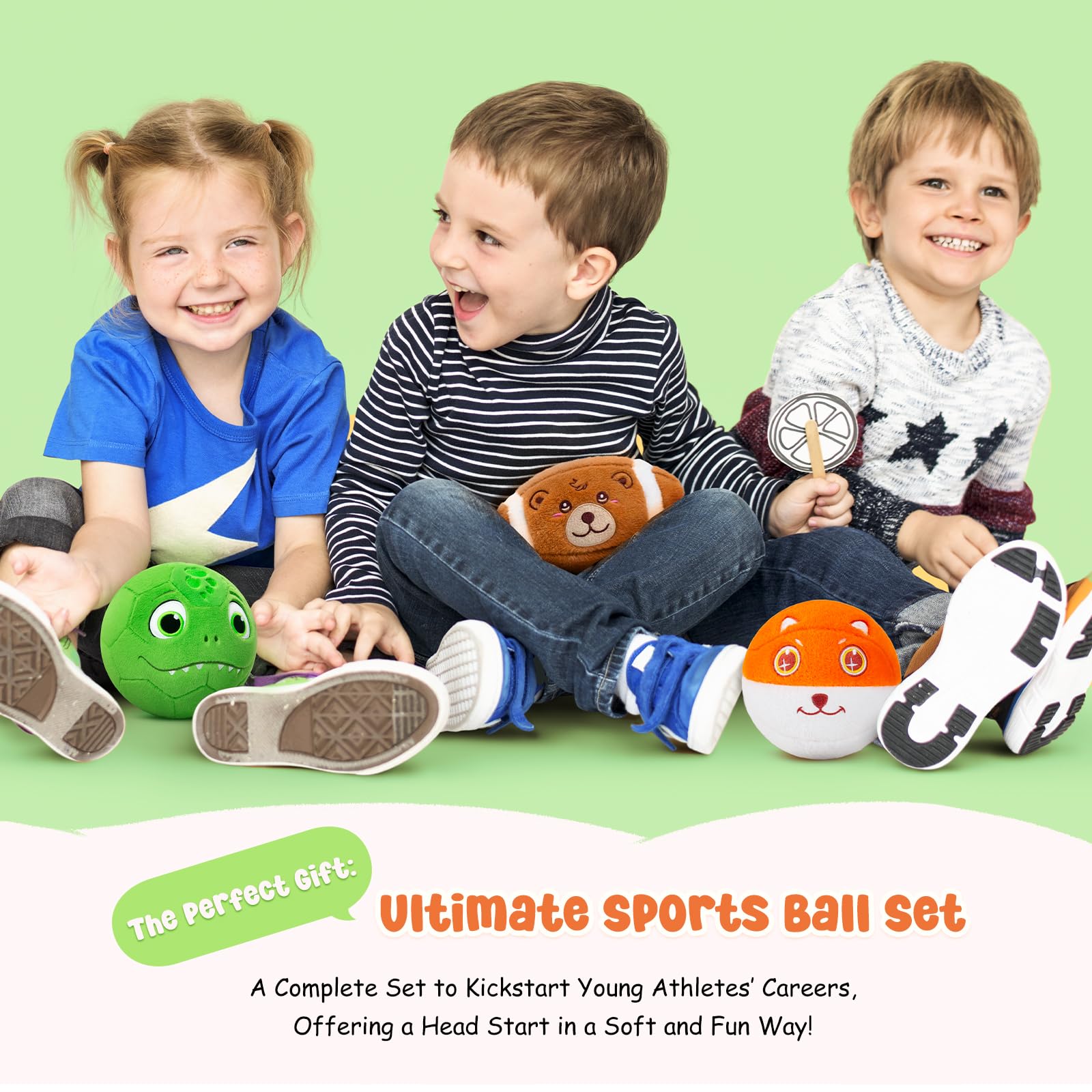 VangeBow fox-design soft football ball with plush surface for outdoor fun