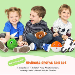 VangeBow fox-design soft football ball with plush surface for outdoor fun
