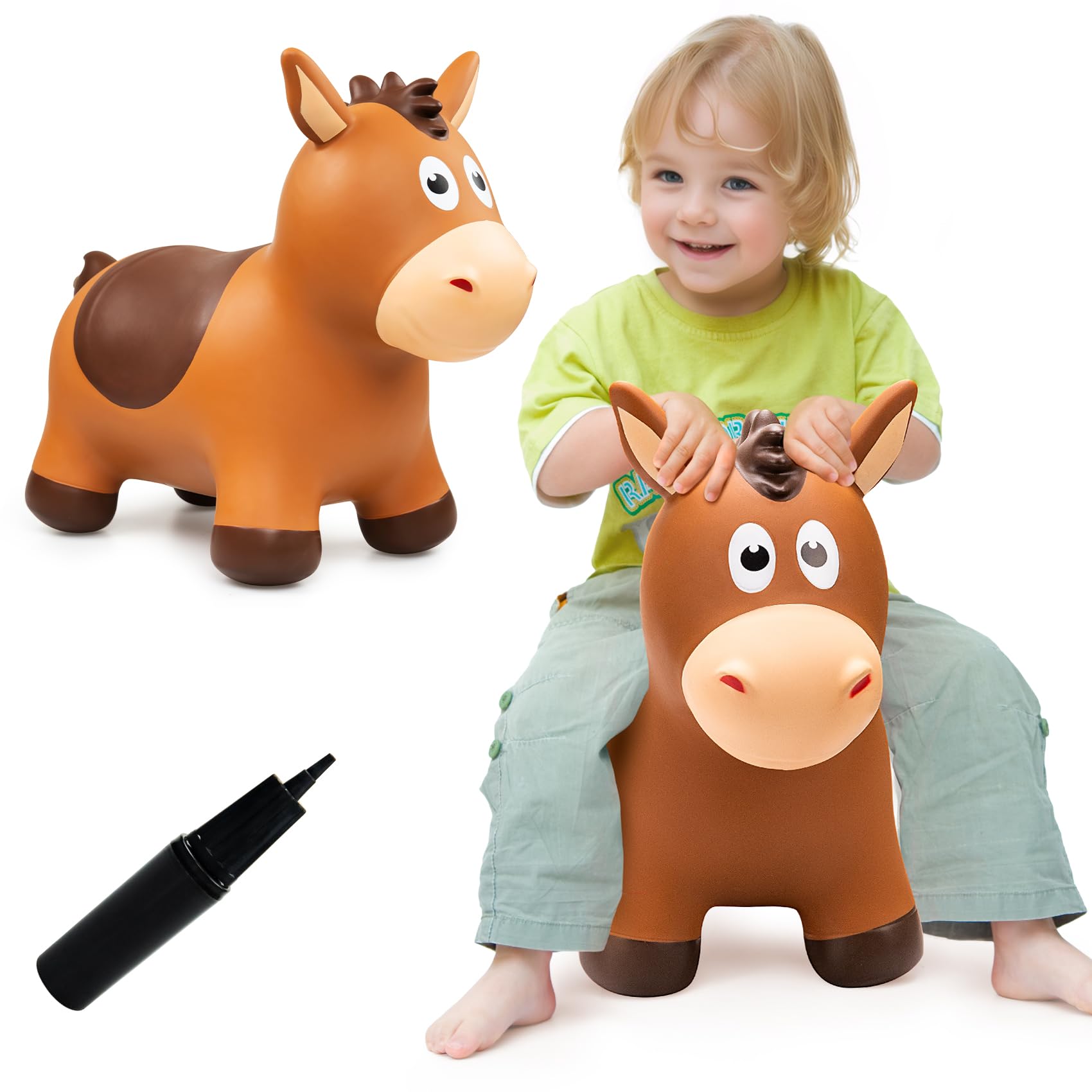 VangeBow bouncy horse front view invites joyful play and balance.