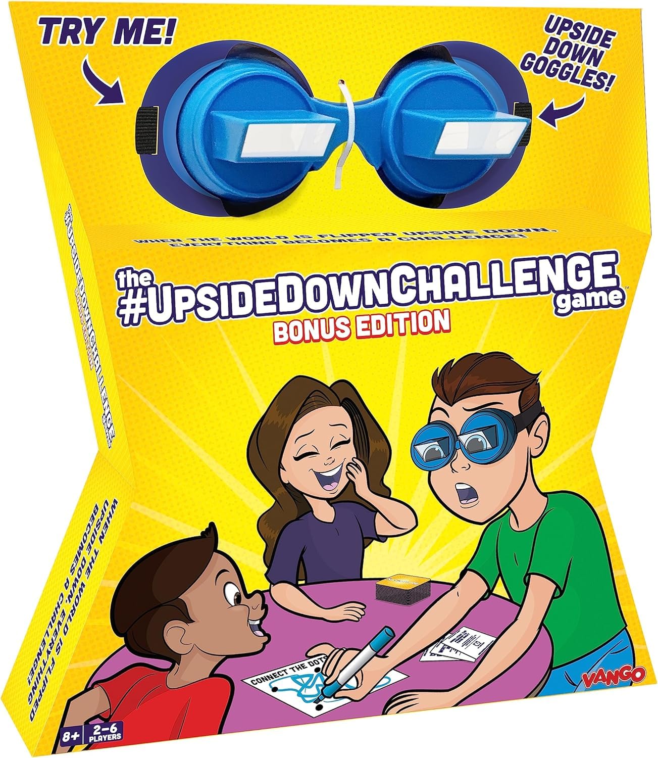 Vango UpsideDownChallenge glasses pack enhances family game night with upside-down perspective play.