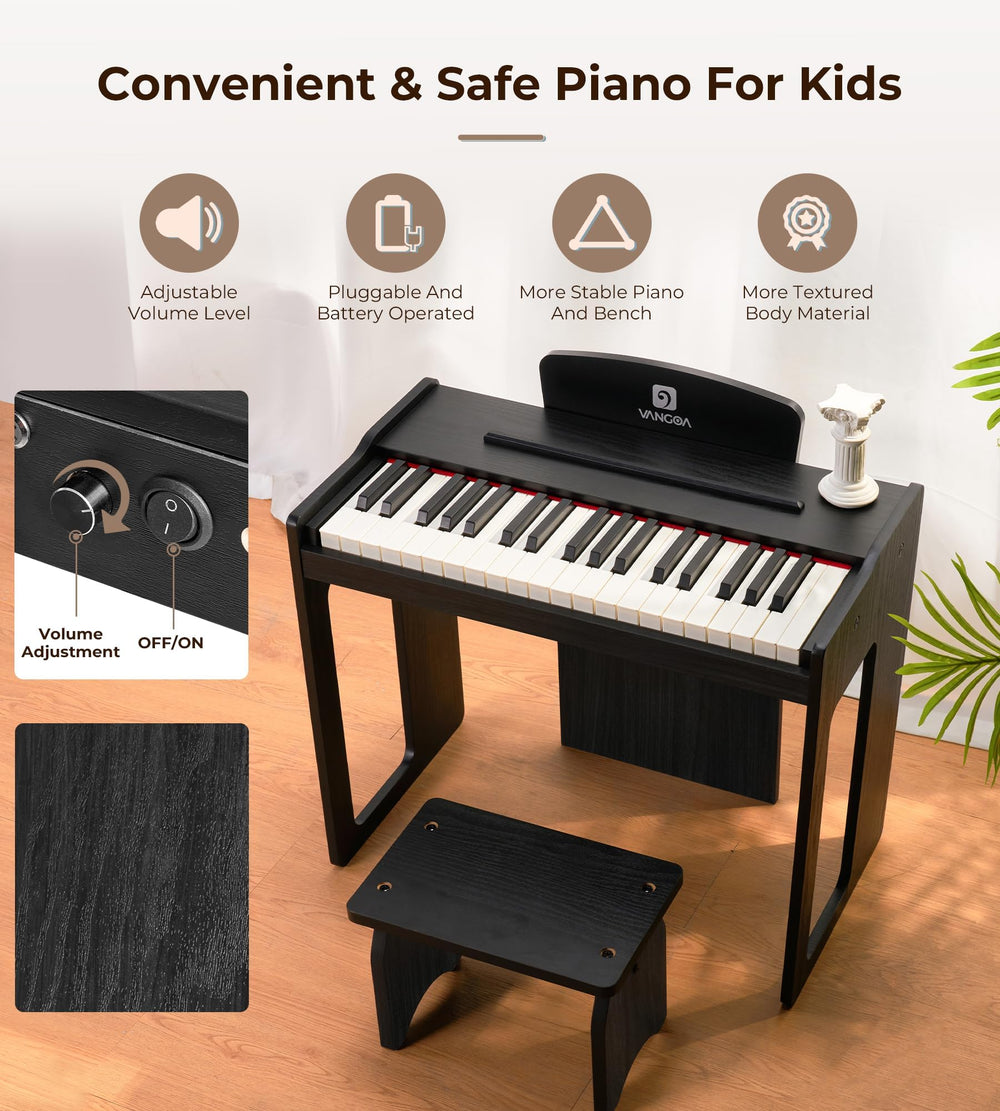 Vangoa kid-friendly bench with crosspieces ensuring stable practice.