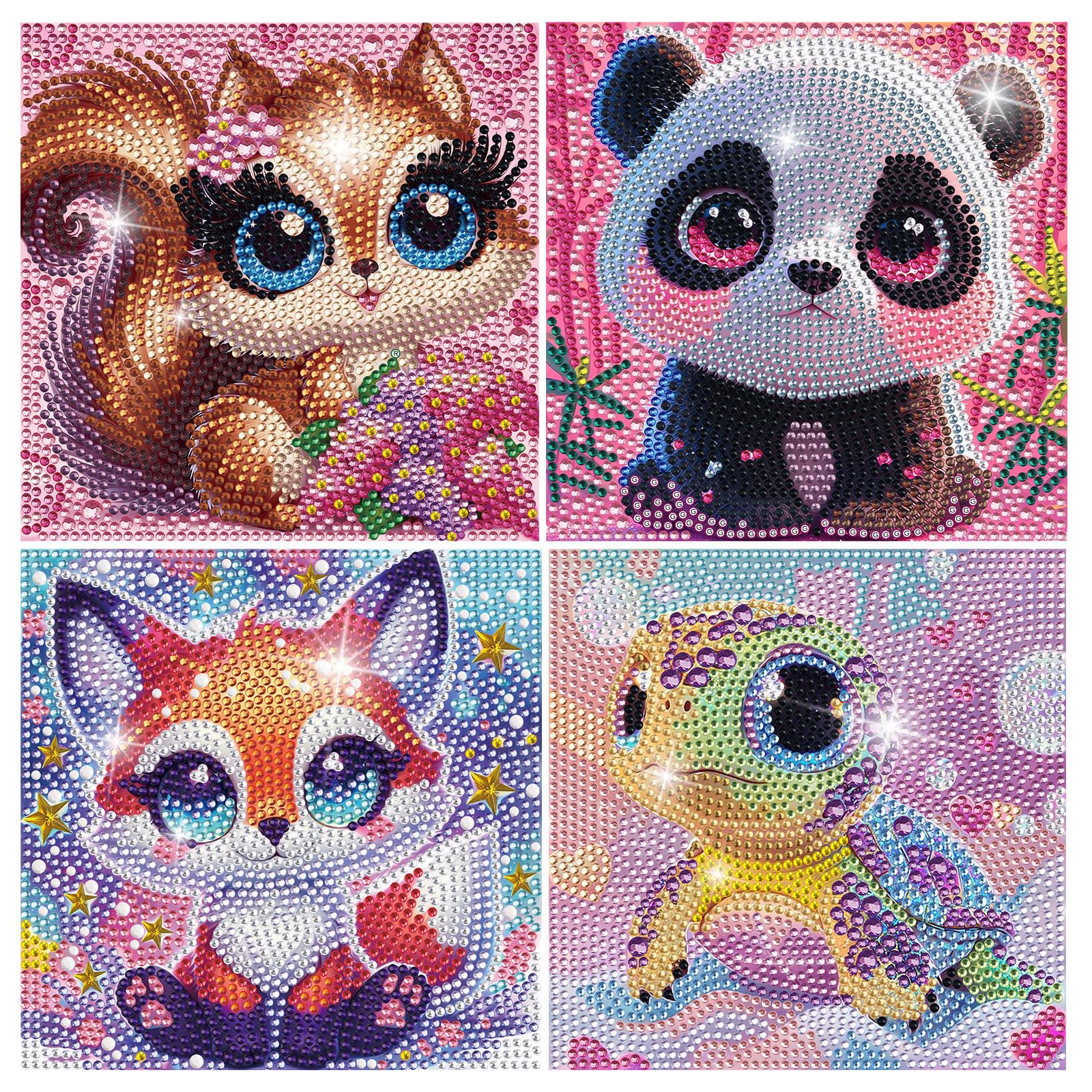 VANKUTL 4-pack Diamond Art Kit for Kids, box front, inspires creative play and gift-ready decor.