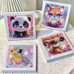 VANKUTL Diamond Art Kit diamonds spread out; sparkly gems enhance focus and patience during crafting.
