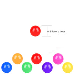 A child plays with Vanland ball pit balls, bright and chew-safe for toddlers.