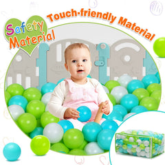 Vanland balls close-up showing smooth edges for safe little fingers.