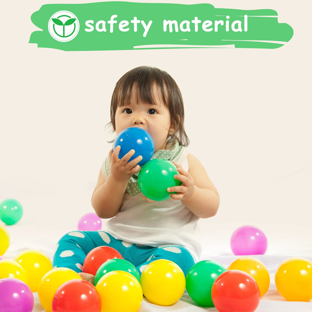 Vanland multicolor ball pit closeup showing smooth edges