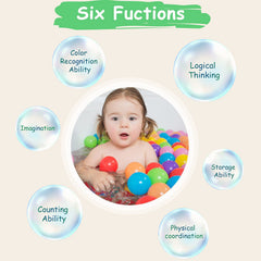 Vanland storage bag keeps ball pit balls organized and ready for play.