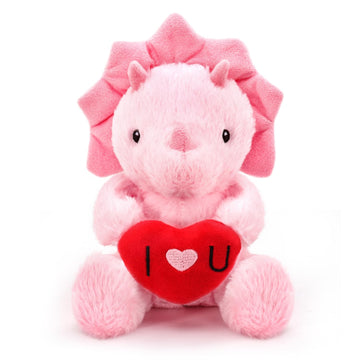 VANLINNY NEW pink dinosaur plush with heart, a cozy Valentine keepsake for kids.