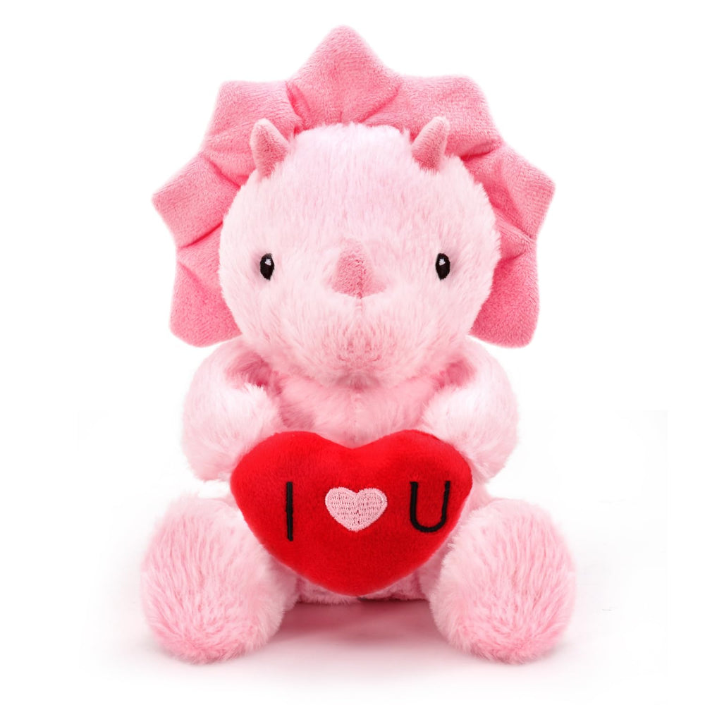 VANLINNY NEW pink dinosaur plush with heart, a cozy Valentine keepsake for kids.