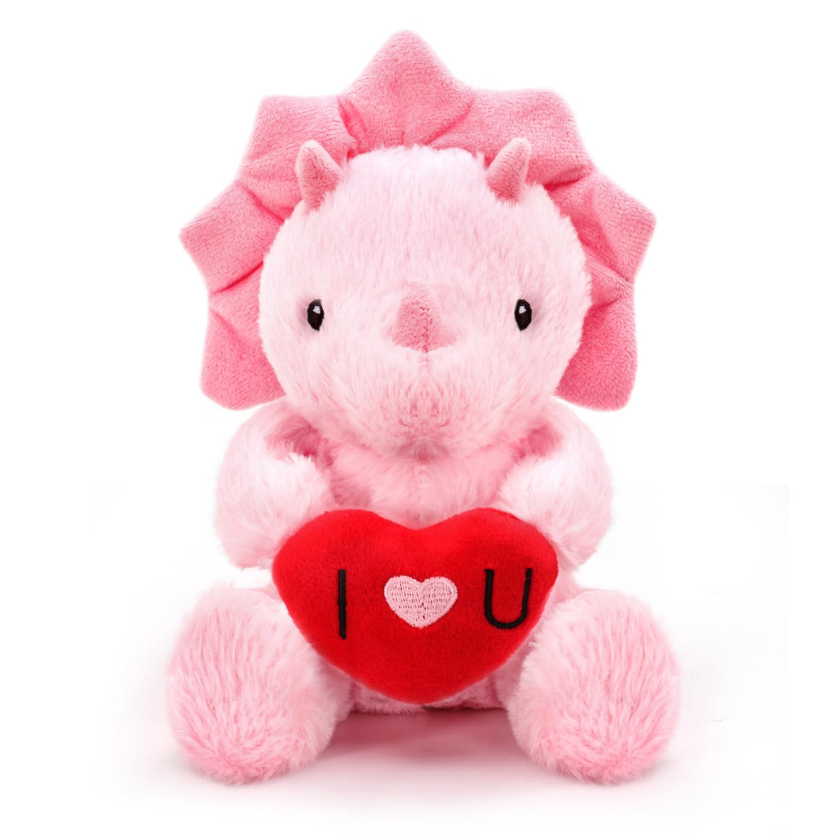 VANLINNY NEW pink dinosaur plush with heart, a cozy Valentine keepsake for kids.