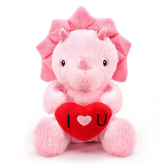 VANLINNY NEW pink dinosaur plush with heart, a cozy Valentine keepsake for kids.