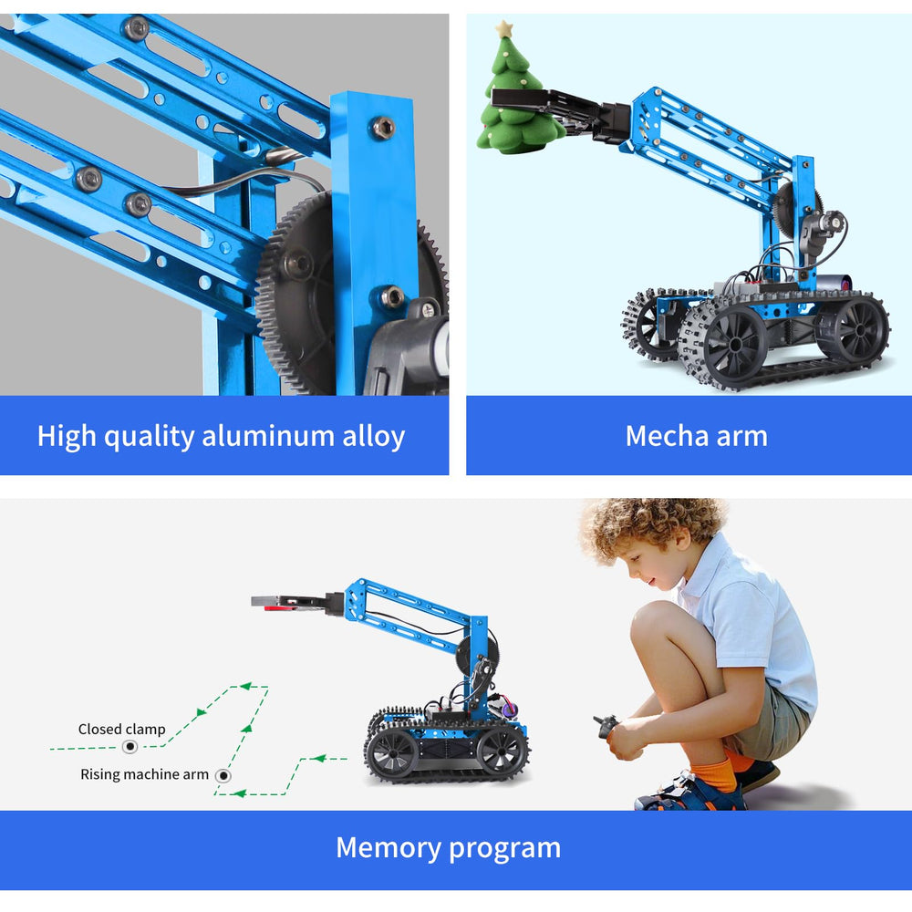 Vanlinny robot arm excavator motion demonstrates multi-angle movement for creative projects