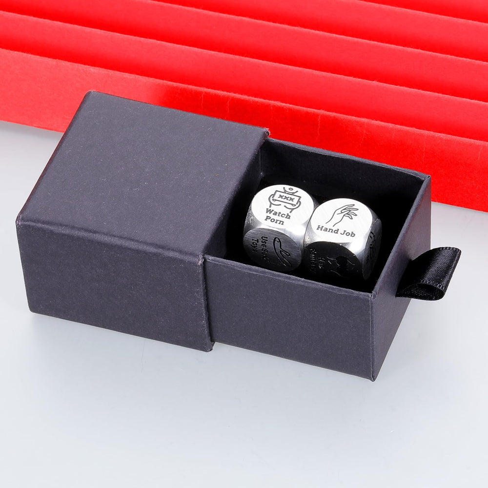 Vanlovemac food options dice showing twelve meal choices for togetherness.
