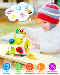 Vanmor 10-in-1 Busy Cube finger spinner module promotes fine motor play