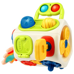 Vanmor 10-in-1 Busy Cube for toddlers—travel-ready sensory play