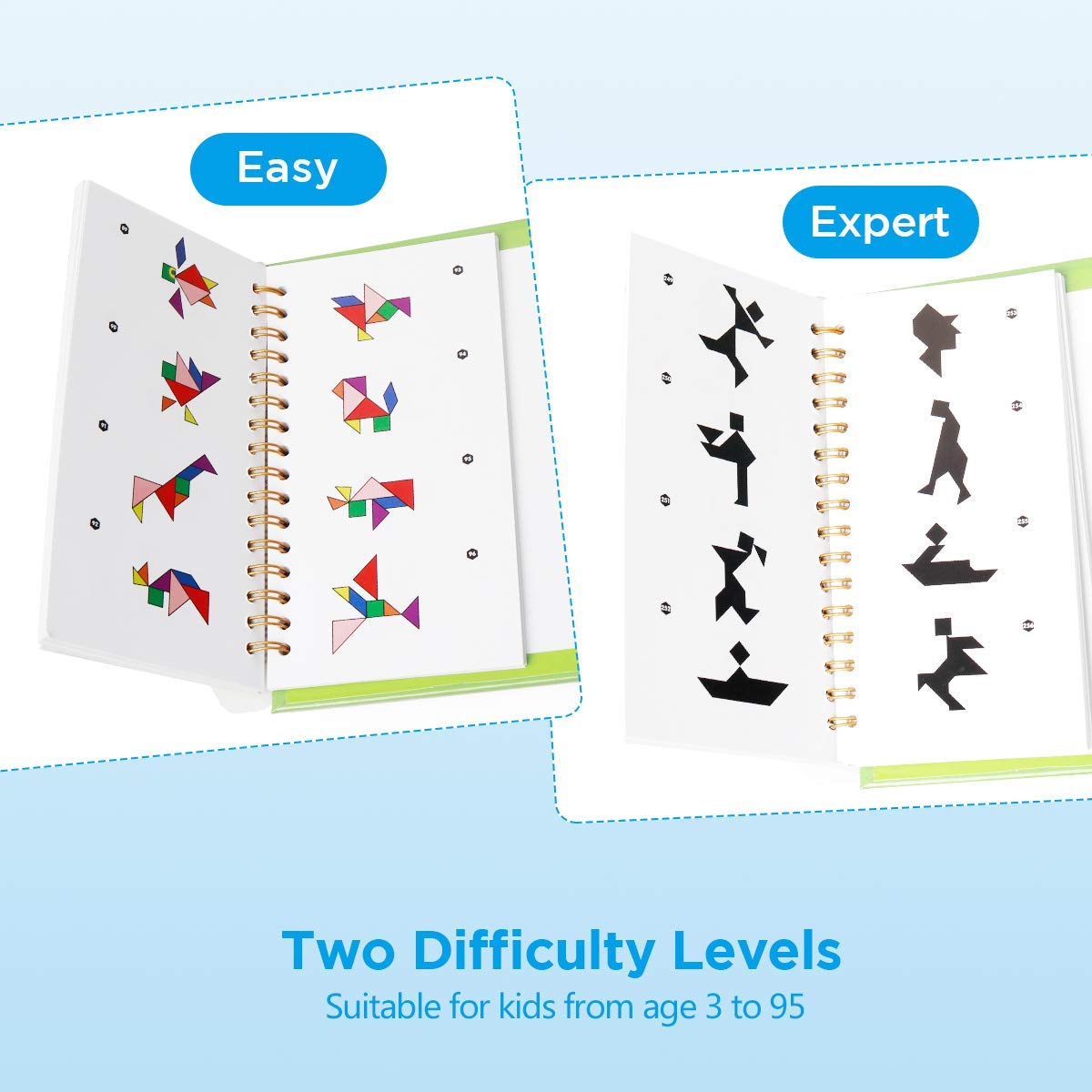 Vanmor magnetic tangram plates secure pieces during travel for mess-free play.