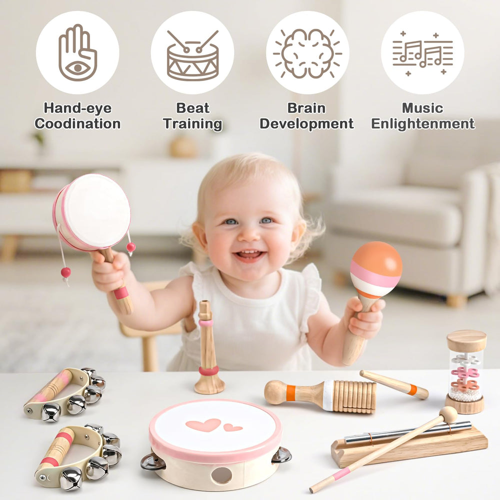 Vanplay tambourine helps kids practice hand coordination with cheerful jingles