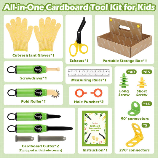 Vanplay fold-roller-tool helps create smooth folds for sturdy cardboard builds.