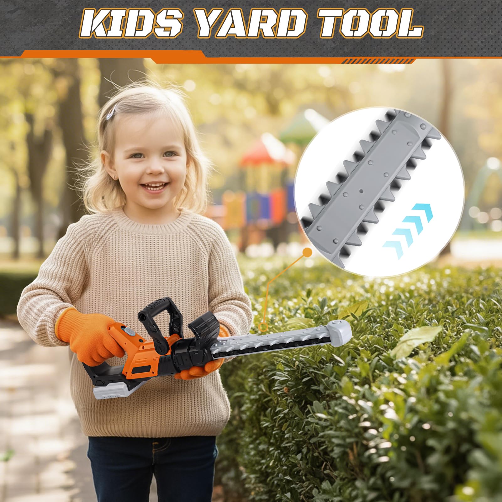 Vanplay yard tools with realistic lights and sounds for immersive role-play