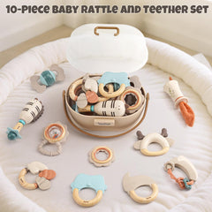 Vanplay neutral color toys promote early visual exploration and calm play sessions.