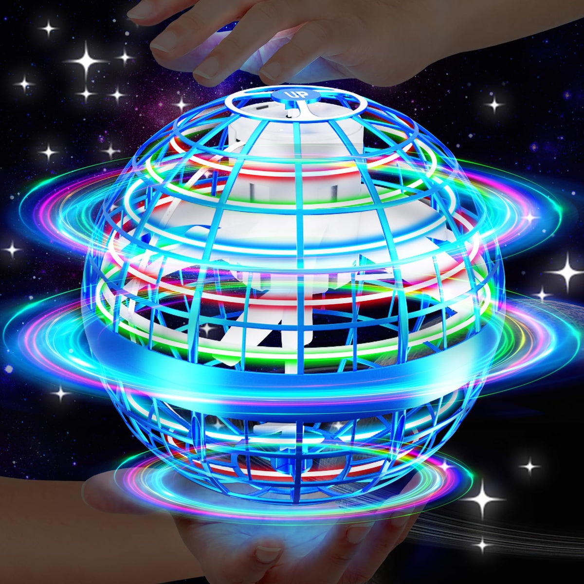 Vantexi Flying Orb Ball held in hand for easy palm-launch.