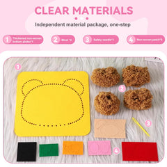 Vanttokeey Panda felt panel offers friendly stitching challenges for beginners.