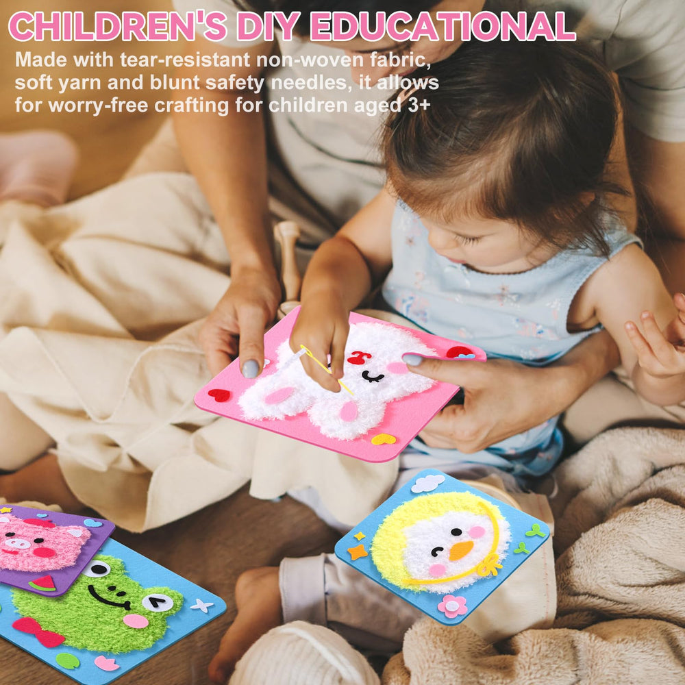 Vanttokeey Rabbit felt piece great for display art and hand-eye coordination.