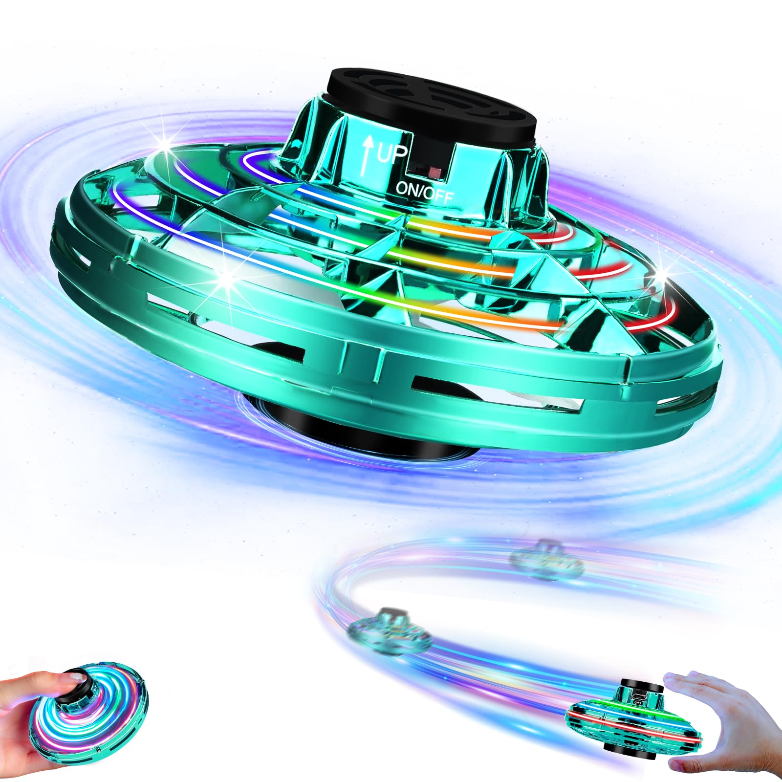Vantexi drone for kids, front view with LED lights, engaging indoor play.