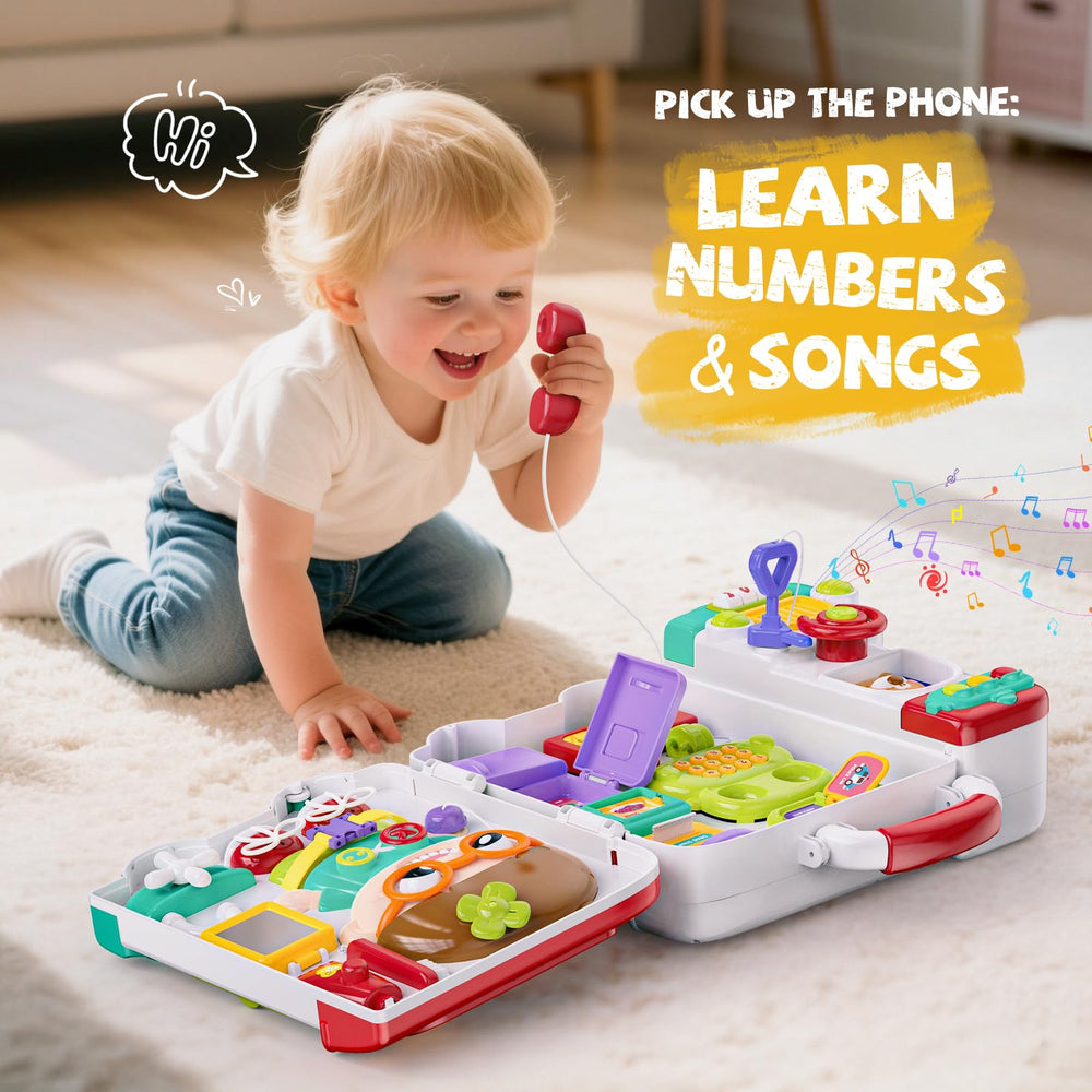 Vanvimen Busy Board shows numbers and shapes for learning play