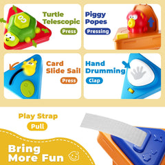 Vanvimen Busy Board cube key-pairing area supports problem solving and hand-eye coordination.