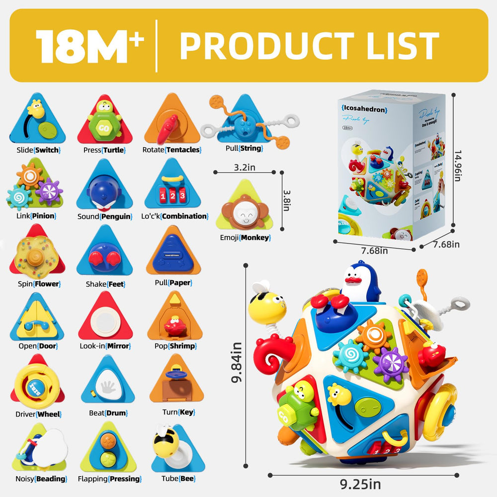 Vanvimen Busy Board cube number-recognition side introduces counting through interactive play.
