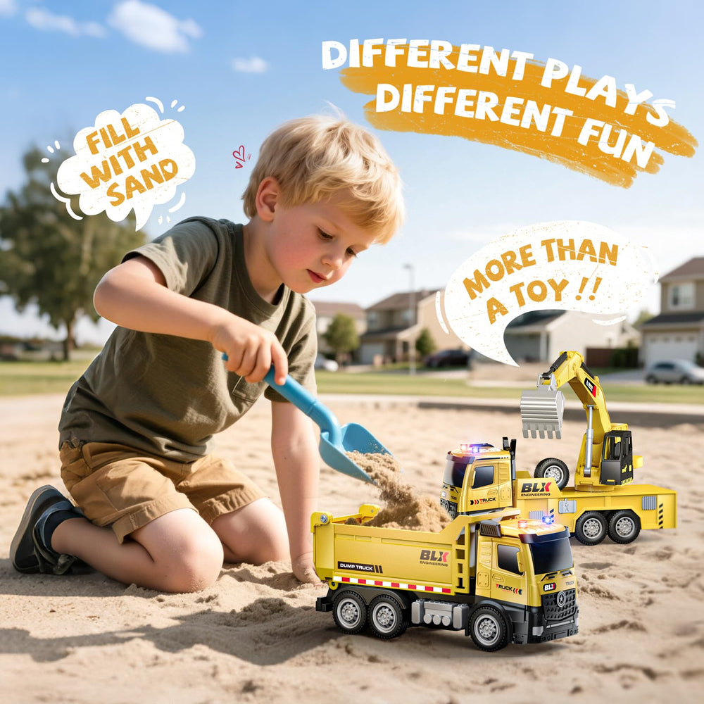 Vanvimen 4-pack gift box featuring four construction vehicles for gifting.