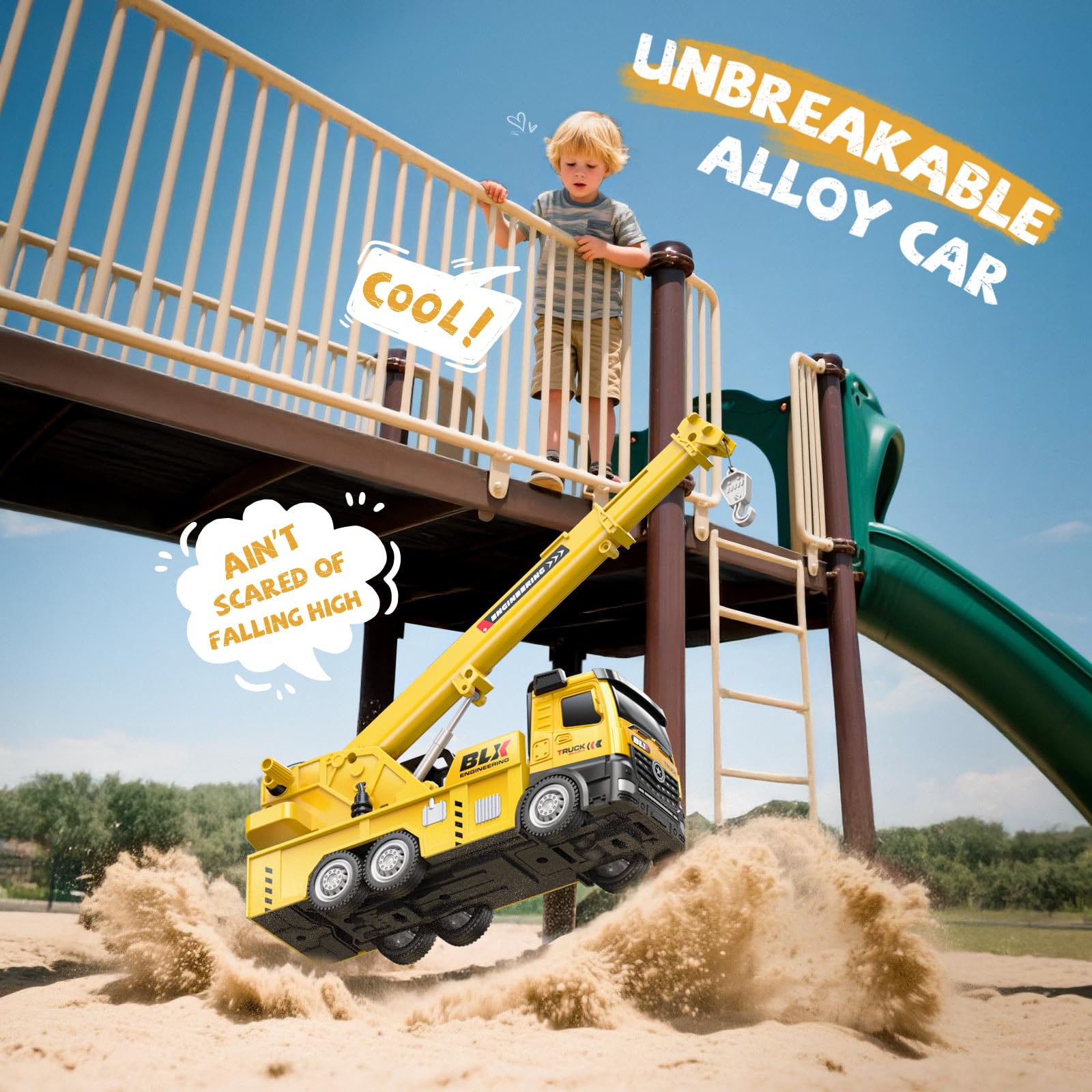 Vanvimen construction trucks play area setup to spark imaginative building play.