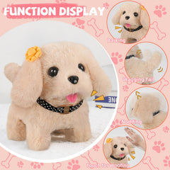 Vanvimen robot dog toy with backpack for portable pretend play
