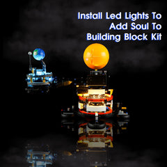 Vaodest LED-lit planet model brings night-time display to life.
