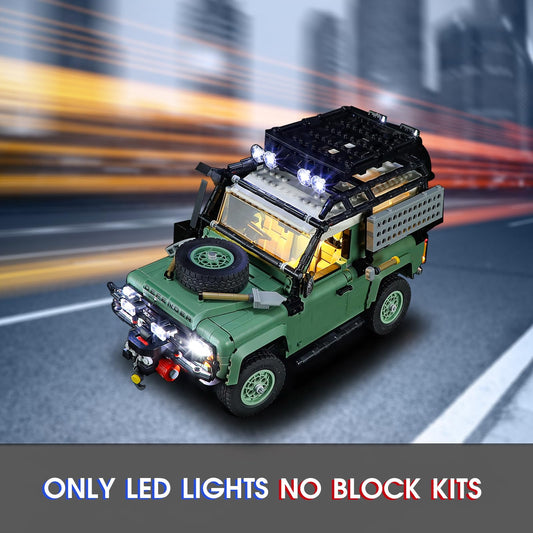 Vaodest Light for Lego 10317 Defender 90 glow adds depth and night-time ambiance