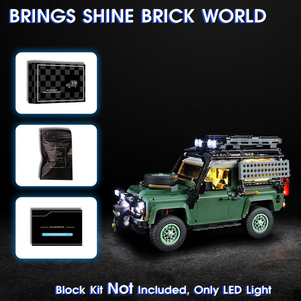 Vaodest Light for Lego 10317 Defender 90 power-supply-friendly operation supports safe use