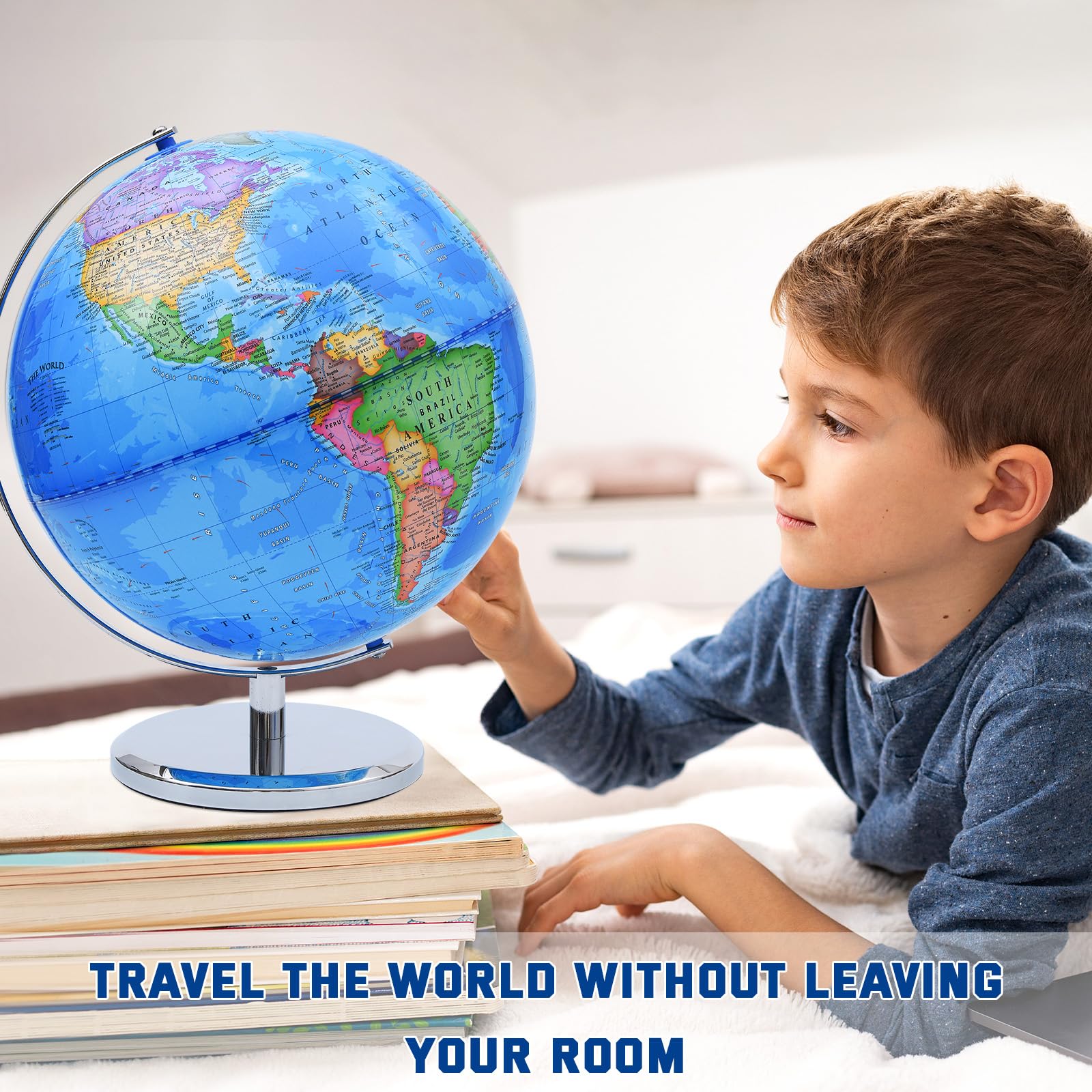VAP family-friendly globe promotes shared geography learning for all ages.