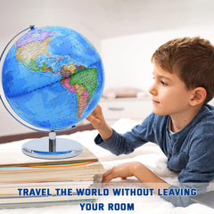 VAP family-friendly globe promotes shared geography learning for all ages.