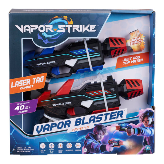 Vapor Strike vapor blaster 2-pack front view with bright lights for immersive gameplay