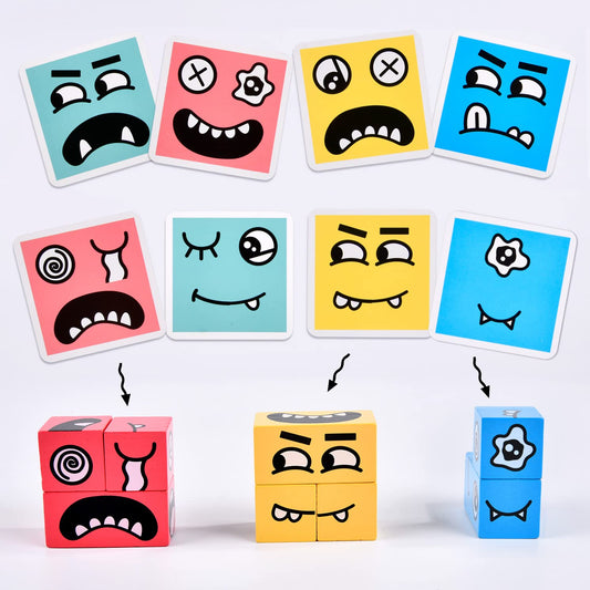 Varbertos expression puzzle blocks boost quick thinking and color recognition