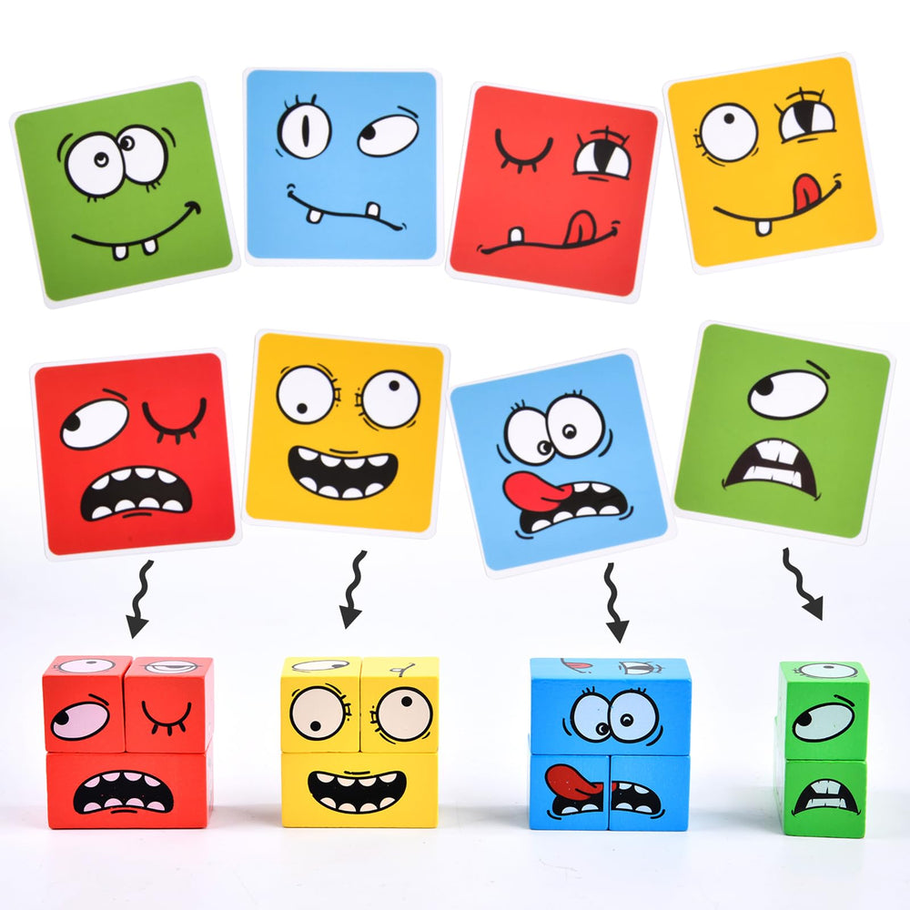 Varbertos colored wooden blocks ready for fast-paced matching play.