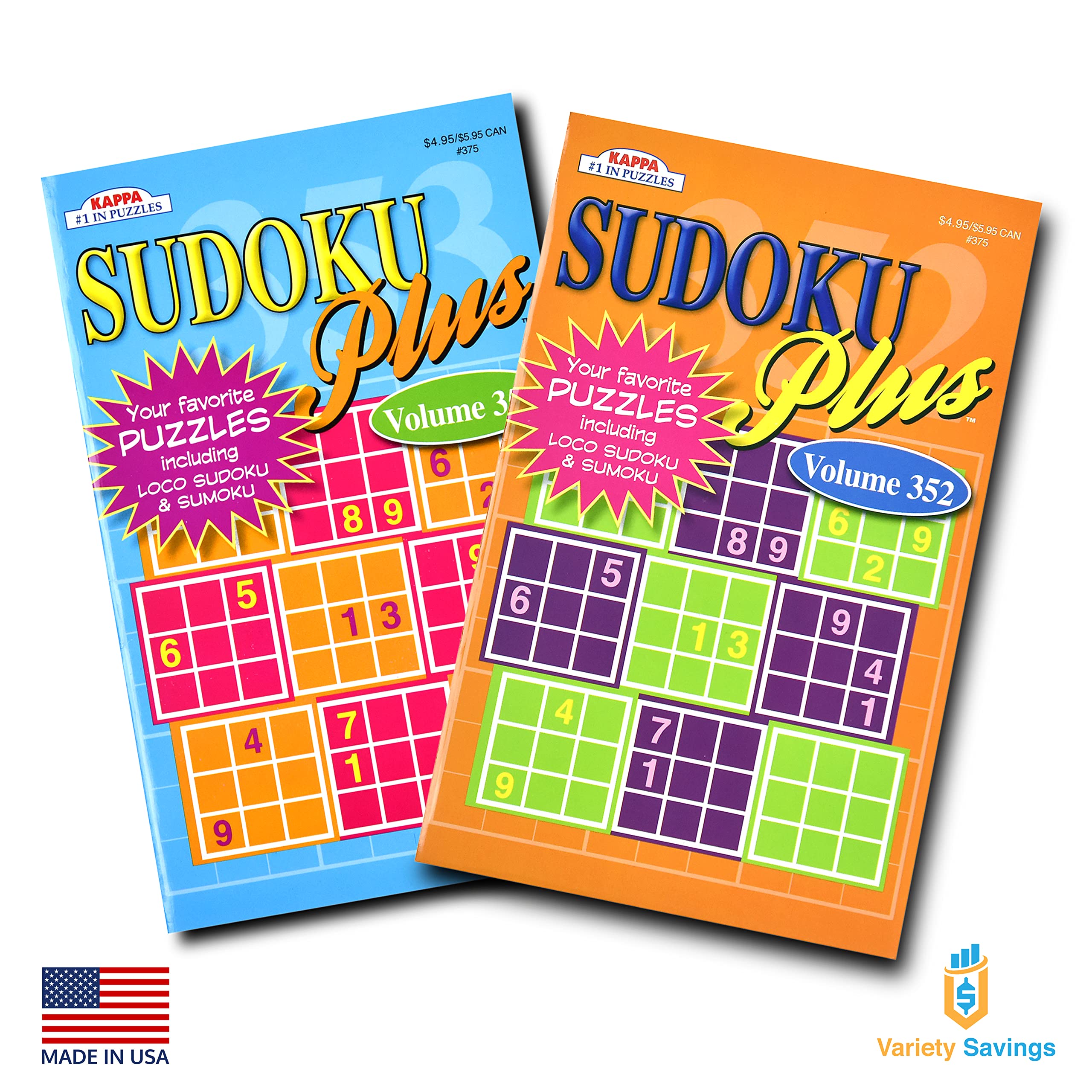 Variety Savings Sudoku large-format pages spread for immersive puzzle sessions.