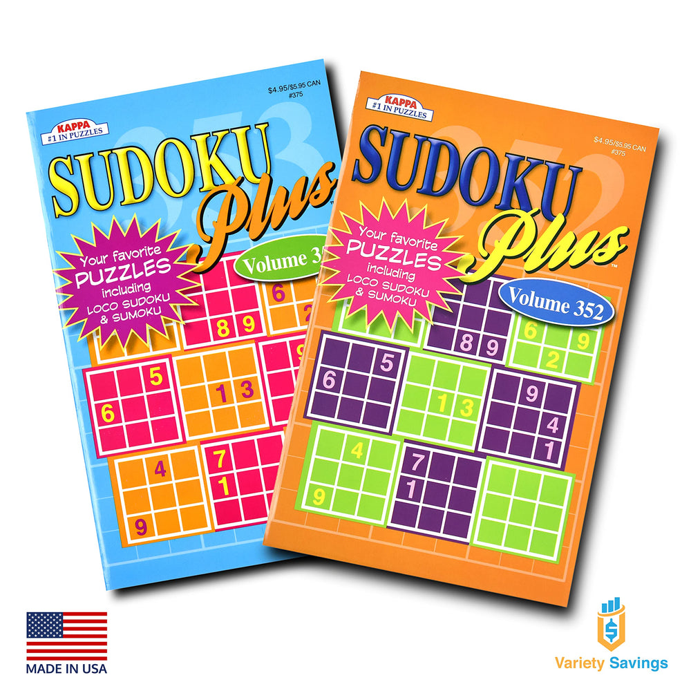 Variety Savings Sudoku large-format pages spread for immersive puzzle sessions.