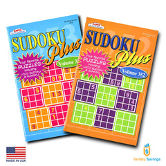 Variety Savings Sudoku large-format pages spread for immersive puzzle sessions.